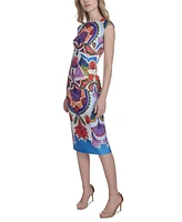 Vince Camuto Women's Boat-Neck Bodycon Sleeveless Dress