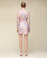 Avec Les Filles Women's Floral-Embroidered Sheath Dress