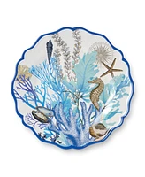 Certified International Blue Lagoon Melamine 4-Pc. Dinner Plates, Service For 4