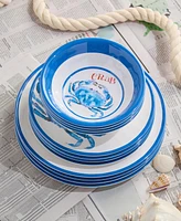 Certified International Beach House Crab Melamine 12-Pc. Dinnerware Set, Service For 4