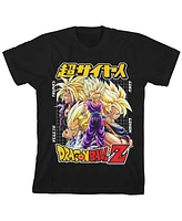 Dragon Ball Z Boys Super Saiyan Character Group Black Crew Neck Short Sleeve T-shirt-xxl