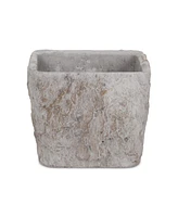 Cement Rectangular Pot Planter with Speckle Glaze – Indoor/Outdoor Use