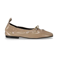 Rosalind Onix Beige Leather Ballet Flats