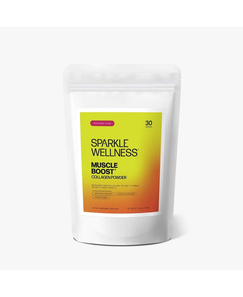 Muscle Boost (Orange) [30-Serves] | Collagen Supplement Powder with Hydrolyzed Bodybalance Peptides & Buffered Vitamin C Improves Body Comp