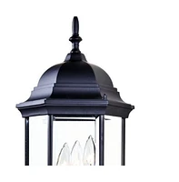 Three-Light Domed Glass Lantern Wall Light – Stylish Outdoor Wall Fixture