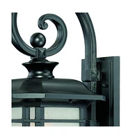 Classic Frosted Linen Glass Lantern Wall Lamp for Living Room or Garden