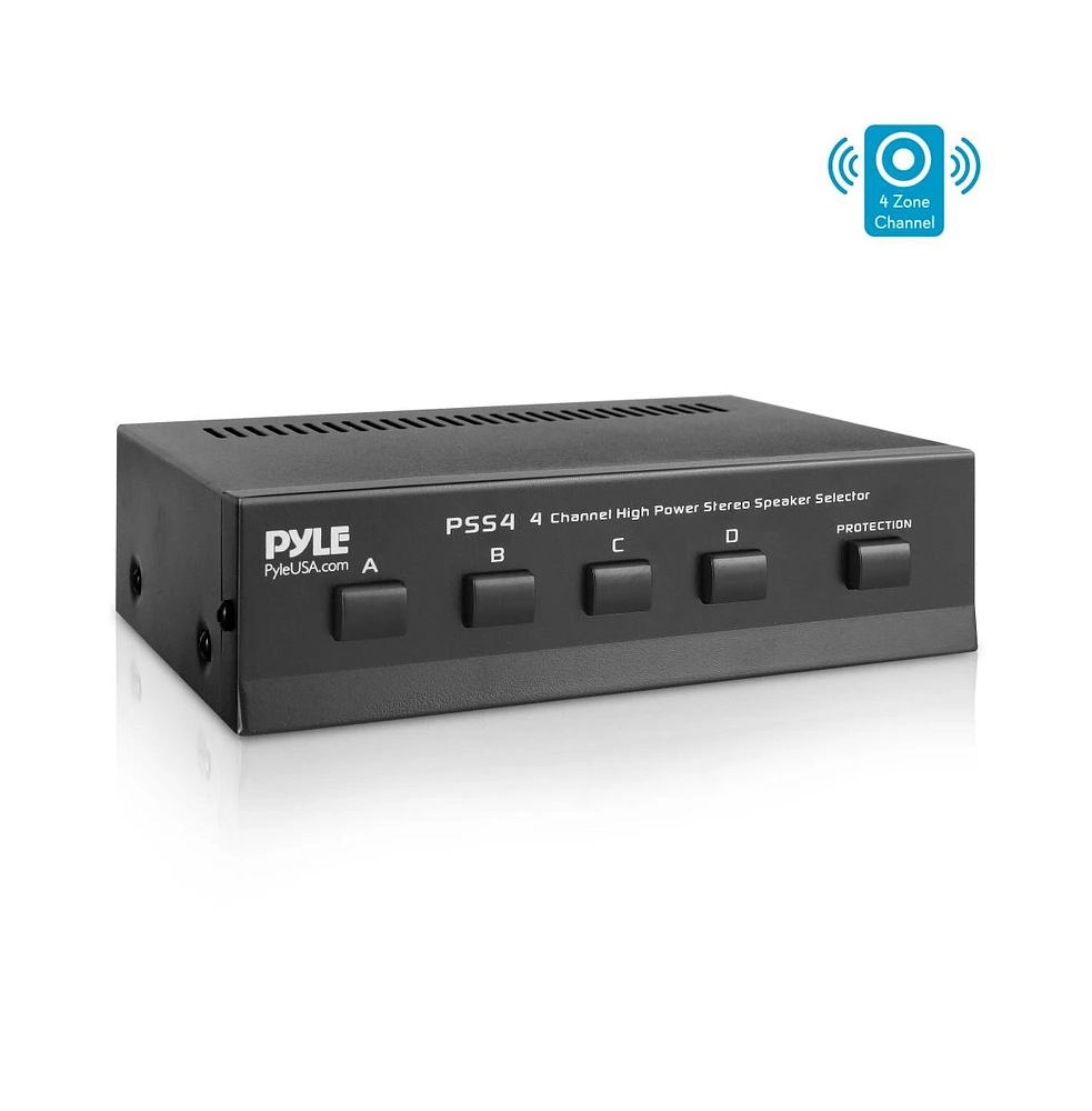 Pyle 4-Channel High Power Stereo Speaker Selector - PSS4