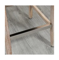 Set of 2 Counter Height Bar Stools with Solid Wood Legs and Upholstered Cushioned Seat-The Pop Home