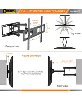 ProMounts Full Motion Tv Wall Mount for TVs 37" to 92" Up to 88 lbs