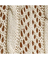 Cupshe Women's Cozy Cable Knit Beige Cover-Up Mini Beach Dress