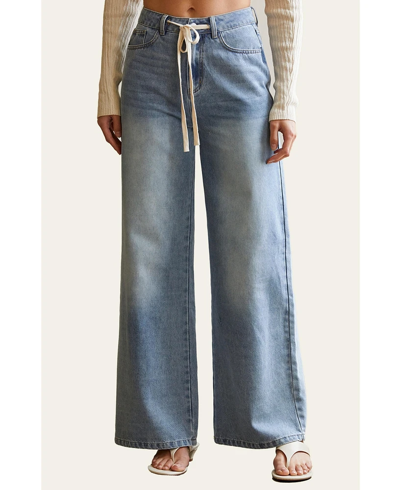Crescent Women's Danica Front Tie Denim Pants