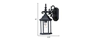 Domed Hanging Glass Lantern Wall Light for Entryway Patio or Hallway