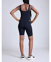 Women's Sleeveless Active Short Maternity Unitard - Motherhood