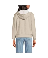Lands' End Women's Serious Sweats Relaxed Long Sleeve Full Zip Hoodie Sweatshirt
