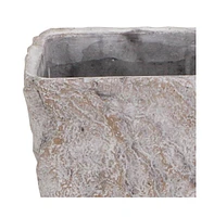Speckle Glaze Cement Rectangular Pot Planter – Indoor & Outdoor Decorative Pot