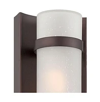 Bronze and White Glass Wall Sconce
