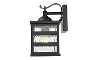 Outdoor Wall Light with Glass Panels for Porch and Entryway Lighting