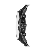 Diesel Men's Mega Chief Slim Quartz Chronograph Black Stainless Steel Watch, 48mm