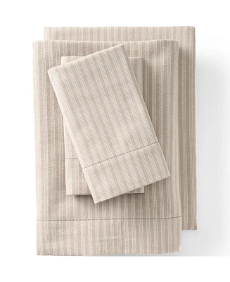 Lands' End Luxe Flannel Yarn Dyed Bed Sheet Set