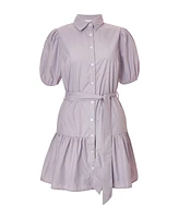 Quiz Women's Diamante Detail Cotton Shirt Dress