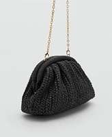 Mango Women's Natural Fiber Clutch Bag
