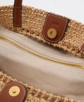 Mango Women's Natural Fiber Shopper Bag