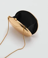 Mango Women's Metallic Clutch Handbag
