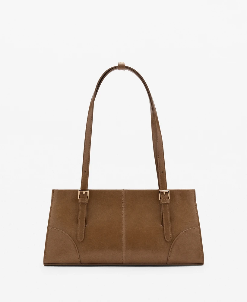 Mango Women's Buckles Shoulder Bag