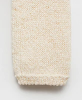 Mango Women's Round-Neck Crochet Sweater