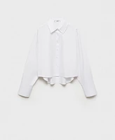 Mango Women's Regular Cropped Shirt