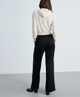 Mango Women's Contrasting-Stripe Jogger Pants