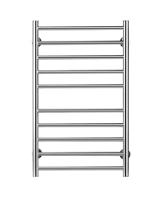 Electric Towel Rail Rack 10-bar Rung Heated Bathroom Warmer Steel
