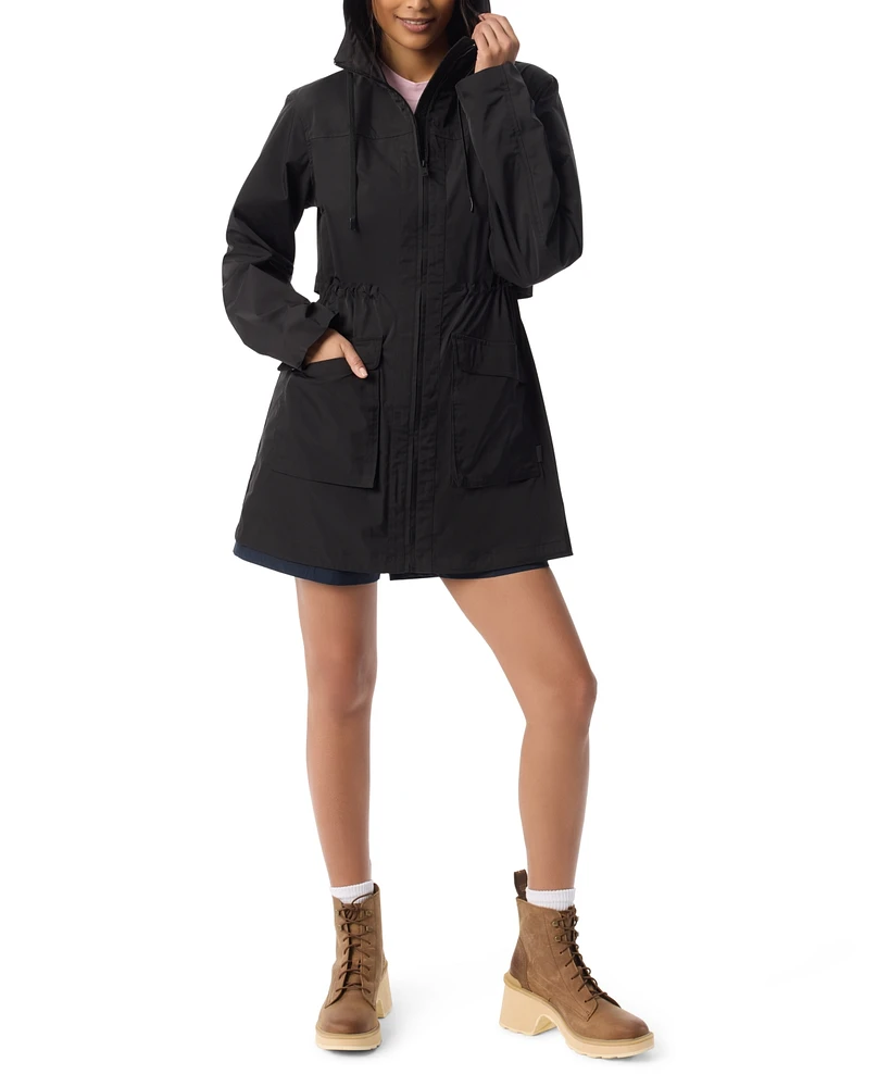 Bass Outdoor Women's Rain Parka Long Sleeves Jacket