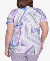 Alfred Dunner Plus Crystal Springs Brushstroke-Stained Glass Top
