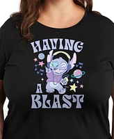 Hybrid Apparel Plus Lilo Stitch Having a Blast Graphic T-Shirt