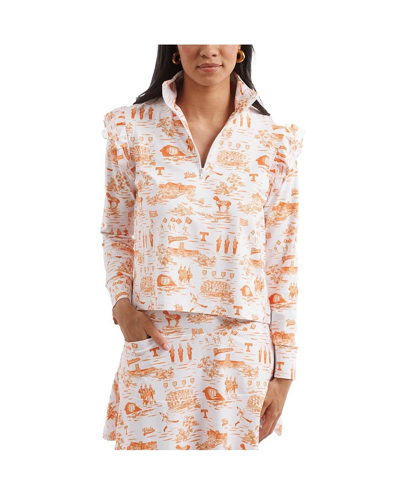 Smith & Quinn Women's White/Tennessee Orange Tennessee Volunteers Tailgate Collection Grayson Top