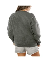 Gameday Couture Women's Charcoal Dallas Cowboys Long Weekend Premium Fleece Drop Shoulder Pullover Sweatshirt
