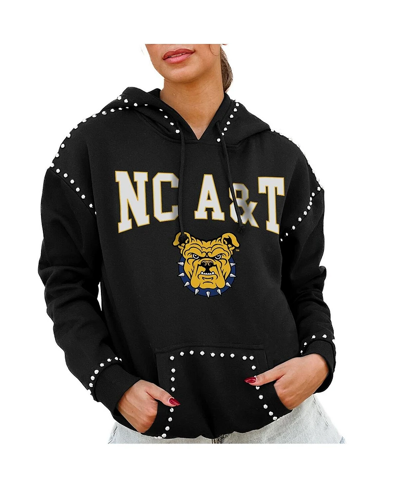 Gameday Couture Women's Black North Carolina A T Aggies Studded Pullover Hoodie