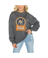 Gameday Couture Women's Charcoal Tennessee Volunteers Drop Shoulder Fleece Pullover Sweatshirt