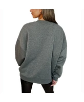 Gameday Couture Women's Charcoal UConn Huskies Premium Fleece Drop Shoulder Pullover Sweatshirt