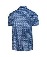 Barstool Golf Men's Navy The Players Surf N Turf Printed Polo Shirt