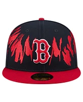 New Era Men's Navy/Red Boston Red Sox Retro Pattern 59FIFTY Fitted Hat