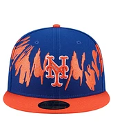 New Era Men's Royal/Orange York Mets Retro Pattern 59FIFTY Fitted Hat
