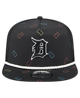 New Era Men's Black Detroit Tigers Gummy Golfer Trucker Adjustable Hat