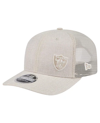 New Era Men's Natural Las Vegas Raiders Flawless 9SEVENTY Stretch-Snap Hat
