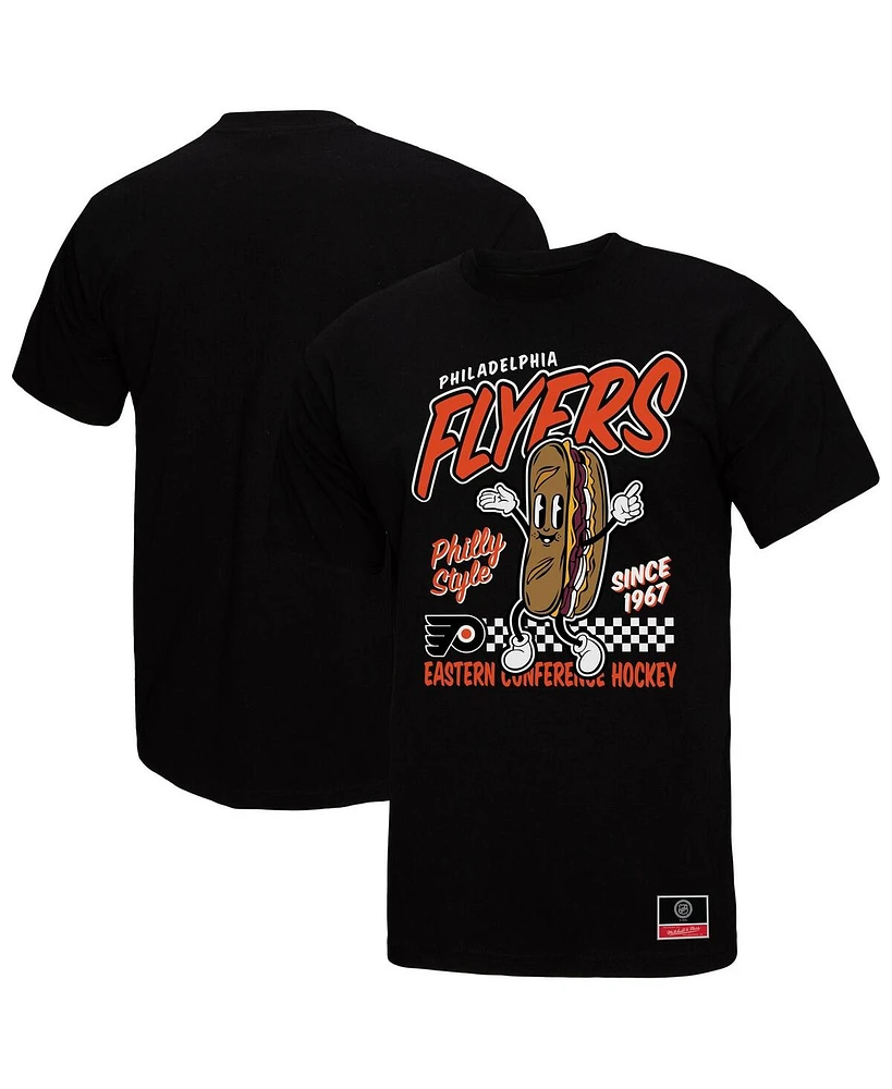 Mitchell & Ness Men's Black Philadelphia Flyers Local Food T-Shirt