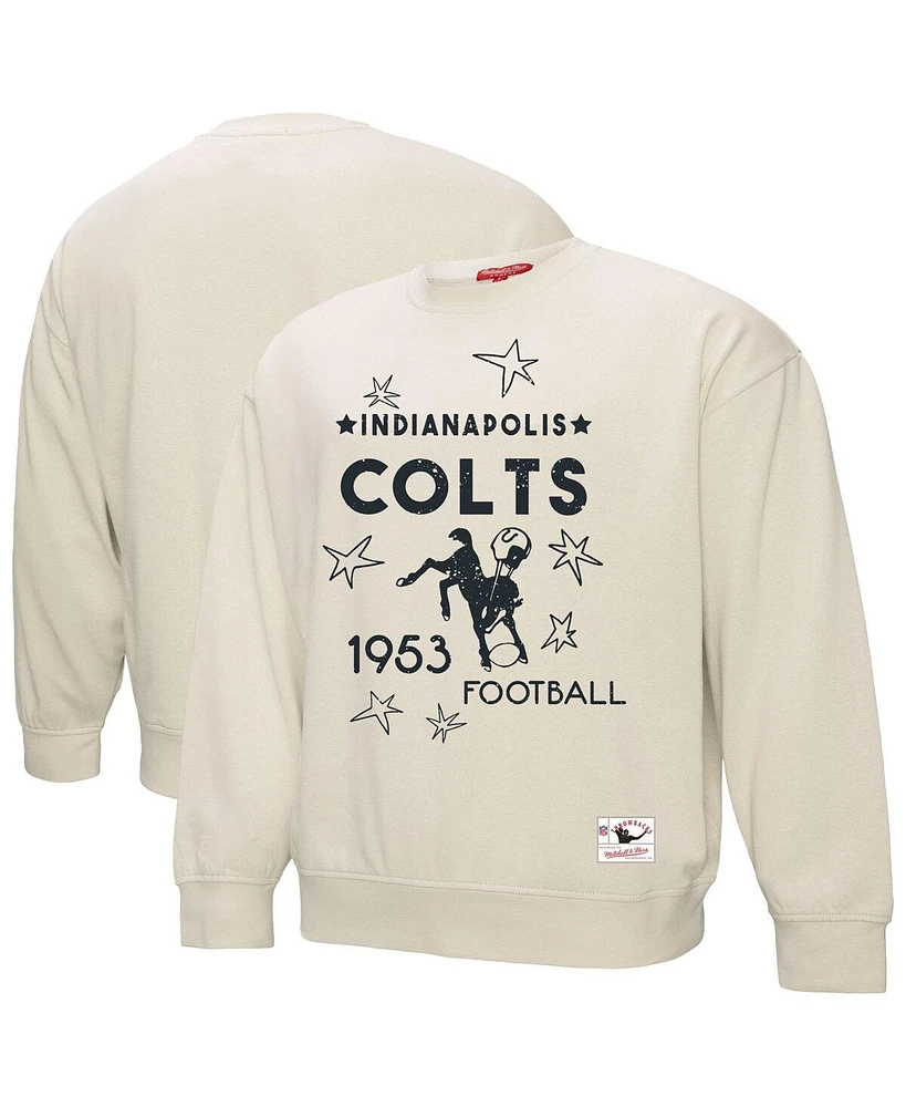 Mitchell & Ness Women's Cream Indianapolis Colts Shooting Stars Pullover Sweatshirt
