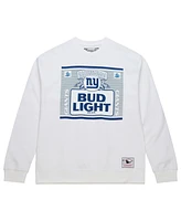 Mitchell & Ness Men's Light White New York Giants The Crest Pullover Sweatshirt