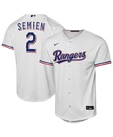 Nike Big Boys and Girls Marcus Semien White Texas Rangers Home Replica Player Jersey