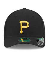 New Era Men's Black Pittsburgh Pirates Player Replica 9FORTY Adjustable Hat
